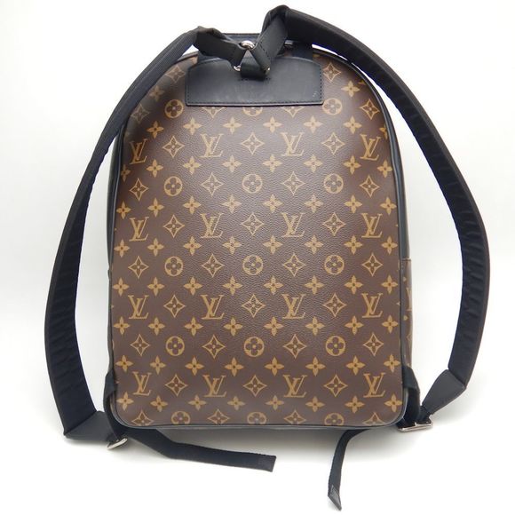Louis Vuitton Josh Rucksack Backpack Monogram Macassar Brown Black - Picture 3 of 8